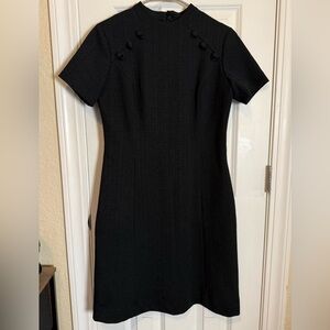 VINTAGE 60s Black Mock Neck Dress